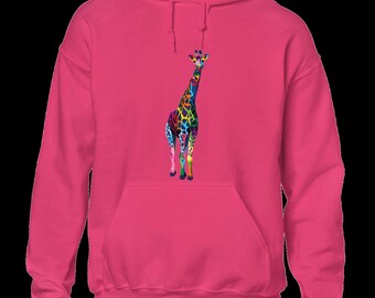 Giraffe paint hoody hoodie cool animal lover nature design gift present idea Funny Gift Dad Husband Kids Boys Top Present