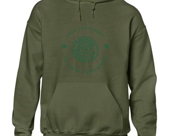 Save the planet go green hoody hoodie recycling save the seas environment top Funny top Boys Kids Mens Gift Idea Present