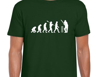 Evolution of a cricketer mens t shirt top funny cricket player gift present idea Funny Cool Gift Present Idea Joke Top Dad Husband Boys Kids