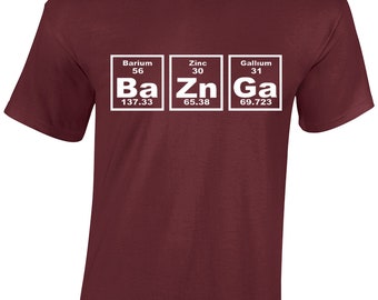 Bazinga periodic table mens t shirt big bang cooper sheldon theory kitty s-5xl