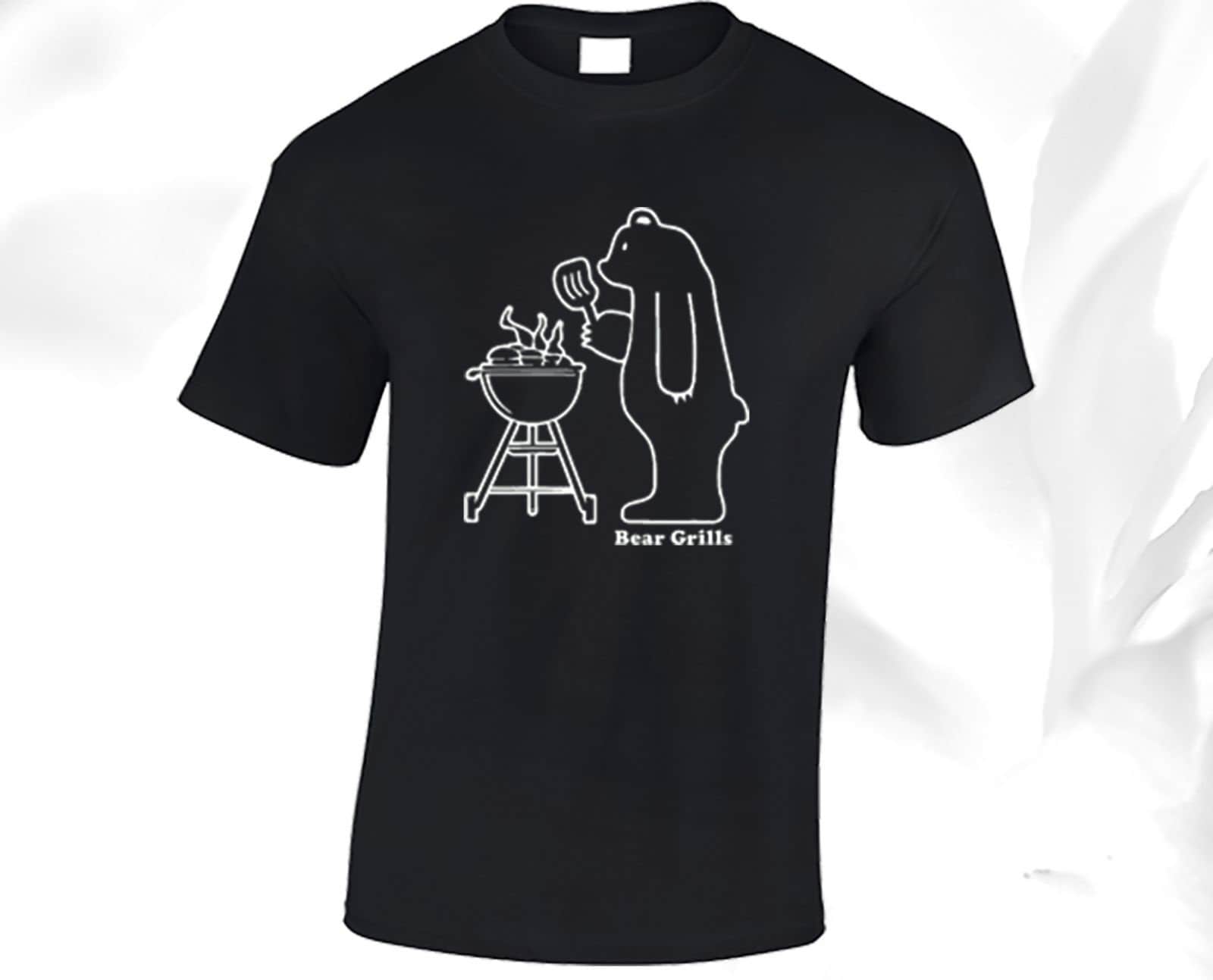 Bear grills t shirt mens bear grylls funny barbecue Funny Kids Gift Present Idea Joke Top Dad Husband Boyfriend