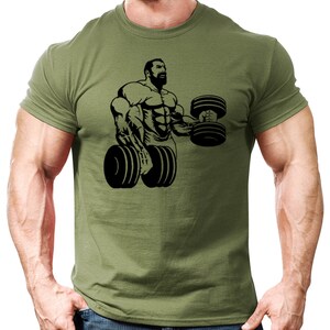 Bicep curls gym t-shirt mens gym clothing t workout training vest bodybuilding Gym Fitted Tops Bodybuilding Weightlifting image 8