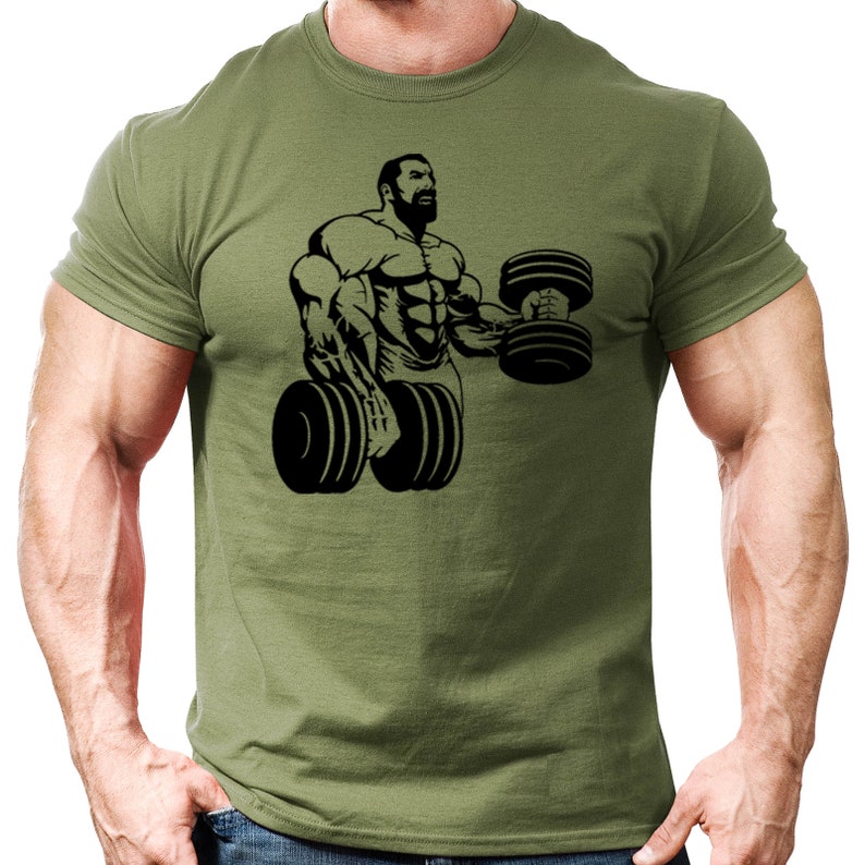 Bicep curls gym t-shirt mens gym clothing t workout training vest bodybuilding Gym Fitted Tops Bodybuilding Weightlifting image 8