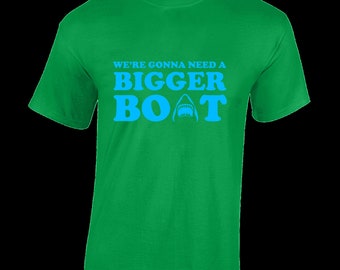 We're gonna need a bigger boat mens t shirt shark movie film retro classic top Funny Kids Gift Present Idea Joke Top Dad Husband Boyfriend