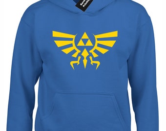 Crest of hyrule kids childrens hoody hoodie  gamer link gaming Funny Mens Boys Top Gift Present Dad Husband Kids
