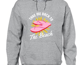 Take me to the beach hoody hoodie summer holiday casual top funny design Funny top Boys Kids Mens Gift Idea Present