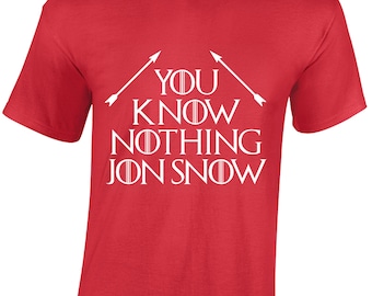 You know nothing jon 2 mens t shirt game of snow tyrion thrones king north s-5xl Funny Kids Gift Present Idea Joke Top Dad Husband Boyfriend