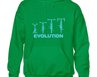 Evolution of the bicycle hoody hoodie cycling bike cyclist clothing top gift Funny top Boys Kids Mens Gift Idea Present