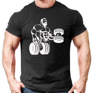 Bicep curls gym t-shirt mens gym clothing | workout training vest bodybuilding Gym Fitted Tops Bodybuilding Weightlifting immagine 4