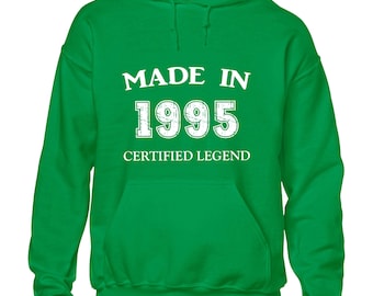 Made in 1995 hoody hoodie 30th birthday gift present idea funny joke top cool Funny top Boys Kids Mens Gift Idea Present