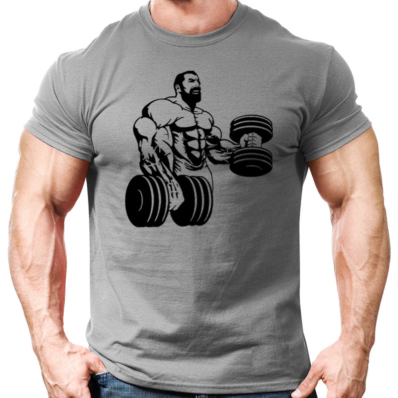 Bicep curls gym t-shirt mens gym clothing | workout training vest bodybuilding Gym Fitted Tops Bodybuilding Weightlifting immagine 5