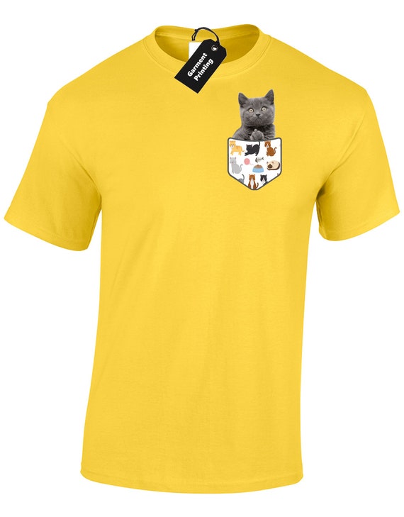 Kitten Middle Finger Mens T-shirt Cute Rude Funny Design Cat Lover