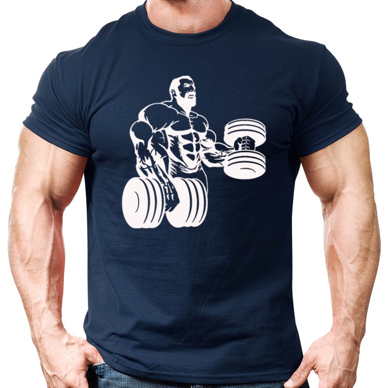 Bicep curls gym t-shirt mens gym clothing | workout training vest bodybuilding Gym Fitted Tops Bodybuilding Weightlifting immagine 7