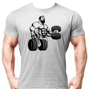 Bicep curls gym t-shirt mens gym clothing t workout training vest bodybuilding Gym Fitted Tops Bodybuilding Weightlifting image 6