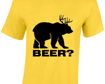 Beer bear deer mens t shirt new quality premium funny design bigger size s-5xl Funny Kids Gift Present Idea Joke Top Dad Husband Boyfriend