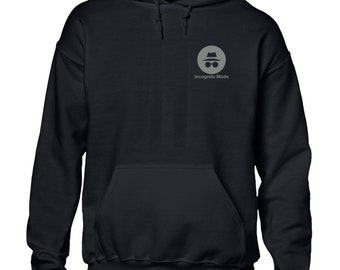 Incoginto mode left breast hoody hoodie funny rude joke design internet top Novelty Sarcastic comedy Top Gift Dad Husband
