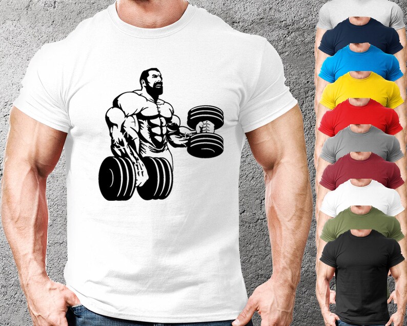 Bicep curls gym t-shirt mens gym clothing | workout training vest bodybuilding Gym Fitted Tops Bodybuilding Weightlifting immagine 2