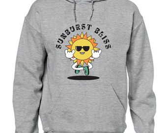 Sunburst bliss hoody hoodie sunflower cute summer casual top flowers cool Funny top Boys Kids Mens Gift Idea Present