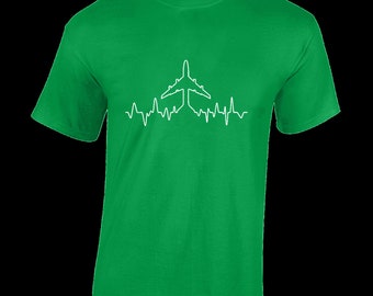Plane ecg mens t shirt plane aeroplane fan geek top flying pilot cool gift new Funny Cool Gift Present Idea Joke Top Dad Husband Boys Kids