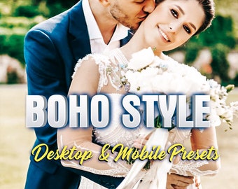 50 Boho Style Lightroom Presets. Desktop And Mobile. 50 Different Presets. Bohemian, Brown, Moody, Warm, Wedding, Outdoor Filter
