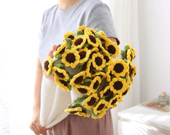 かぎ針編みの花束ブランケット、ブーケブランケット、ハンドメイドの