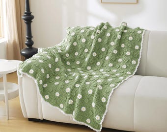Crochet Daisy Granny Square Blanket Pattern, Daisy Blanket Pattern, Crochet Daisy y2k PDF, 50''X60'' Blanket Pattern, Crochet Flower Blanket