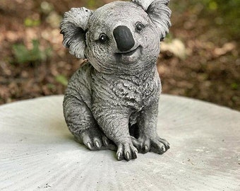Statua di Koala Decorazione artigianale in resina per animali all'aperto, scultura ornamentale per statua da giardino per giardino domestico all'aperto