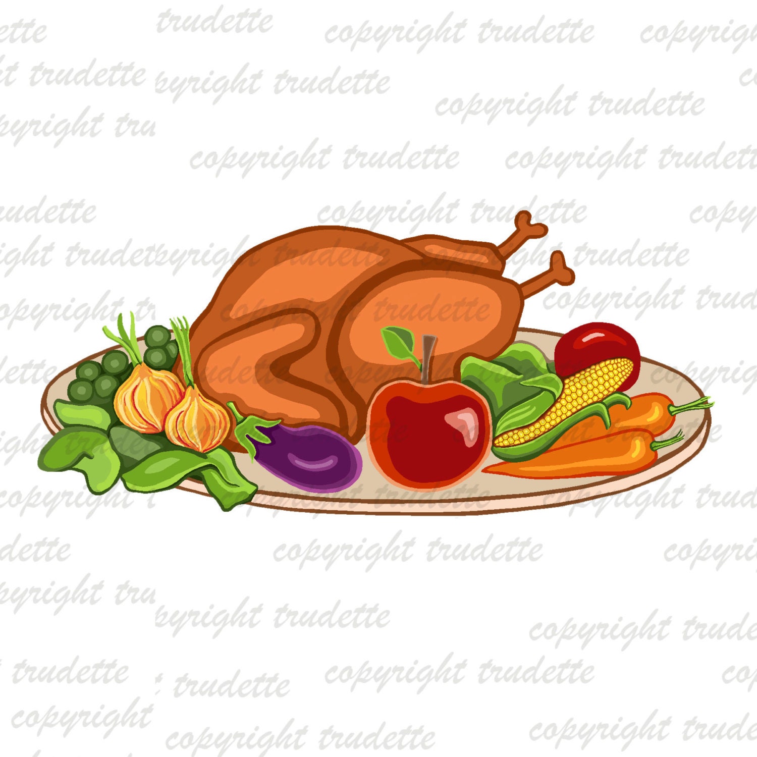 Food Clipart, Food Clip Art, Christmas Clipart, Thanksgiving Clip Art, Turkey  Clipart, Turkey Clip Art, Commercial Use Ok, Scrapbooking - Etsy Sweden
