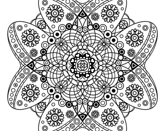 Mandala colouring page, Mandala Coloring Pages, Mandala Printable Page, flower Colouring Page, Adult Coloring Pages, floral Coloring
