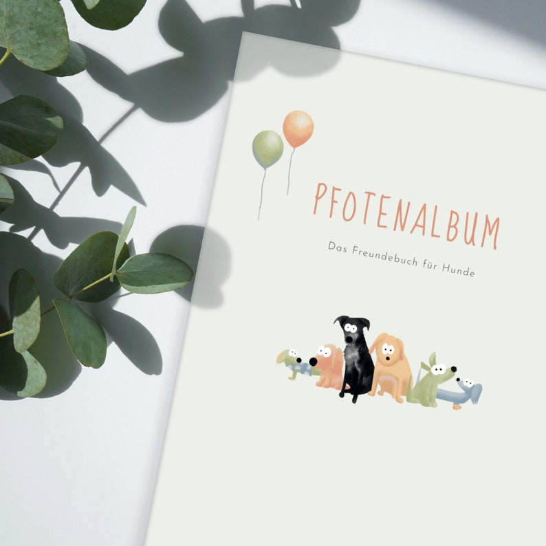 Softcover Buch "Pfotenalbum", das Freundebuch für Hunde