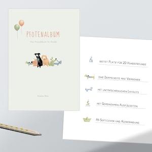 Pfotenalbum Das Freundschaftsbuch für Hunde mit lustigen Seiten zum Ausfüllen für 20 Vierbeiner A4 Softcover Bild 6