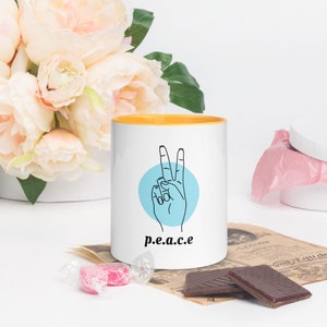 Mug with Color Inside peace