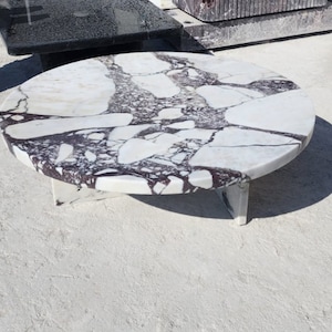 Calacatta Viola Marble, Coffee Table, Marble Coffee Table, Calacatta Viola Marble Coffee Table, Handmade Coffee Table from Real Marble