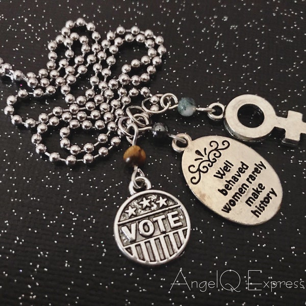 19th Amendment Women’s Vote, Women’s Voice Charm Necklace