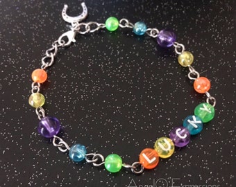 Pulsera de cuentas de herradura Lucky Lucky Manifest Abundance OOAK