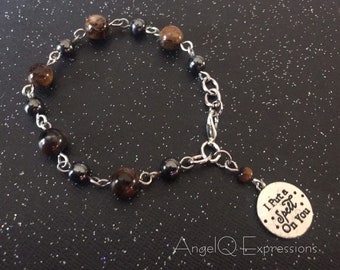 Hechizado te puse un hechizo pulsera con cuentas con hematita y ojo de tigre OOAK