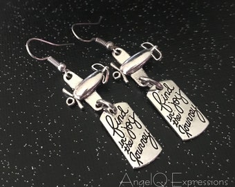 Find Joy World Traveler’s Plane Earrings OOAK