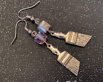 Artist’s Muse Beaded Paintbrush Earrings