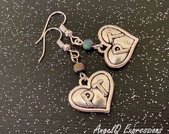 PT Love Physical Therapist Medical Professional Heart Earrings