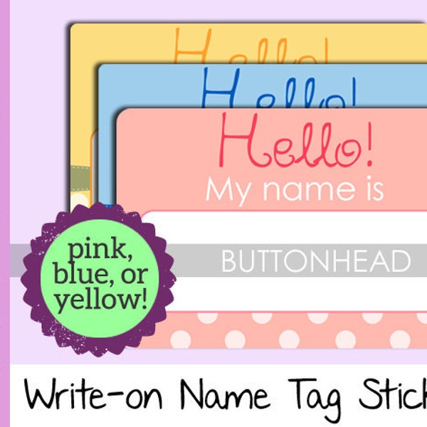 Baby Shower Name Tag Etsy