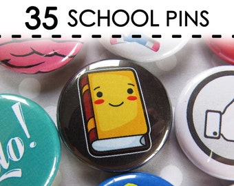 Small Prizes for Students, Classroom Rewards Ideas for Teachers, School Backpack Buttons Pins, 1 inch Mini