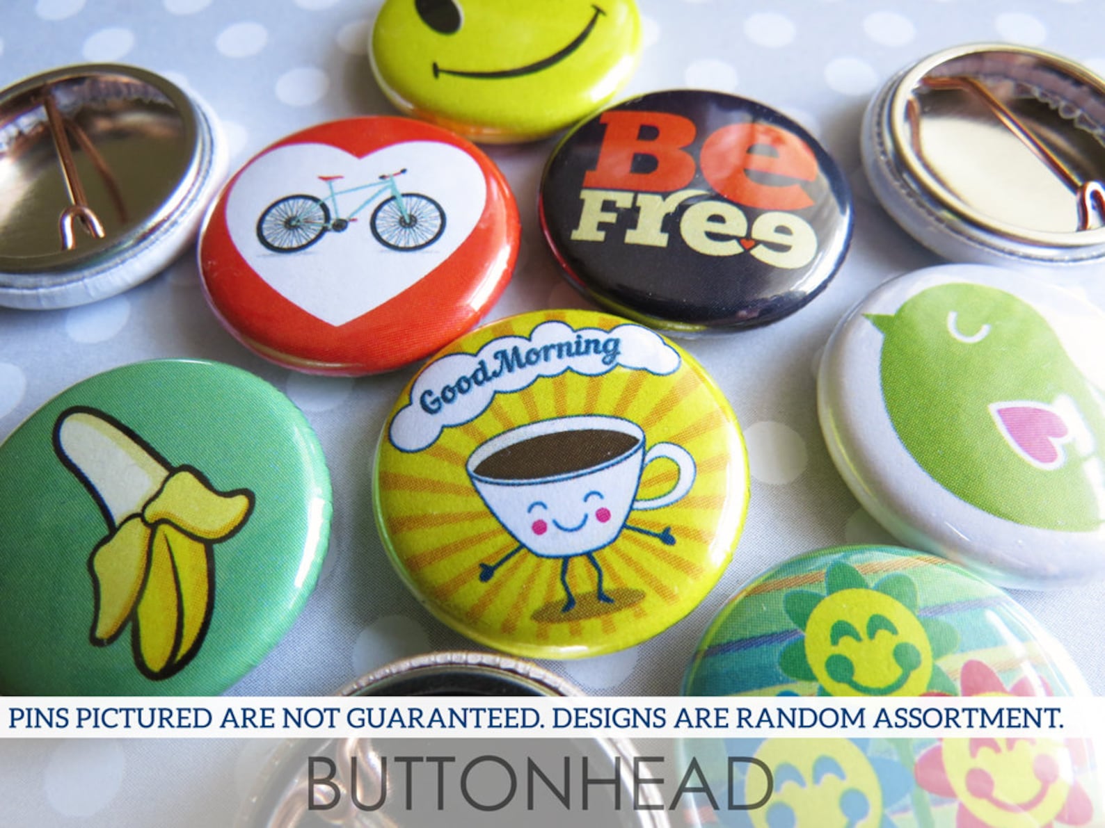 Buttons Pins Set Random Unique Mix 1 Inch Small From My Etsy