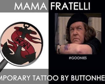 The Goonies Mama Fratelli Halloween Costume Tattoo 1980s