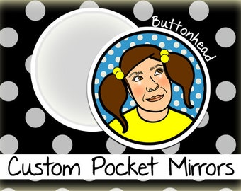 10 Custom Mirrors 2.25 Inch Round