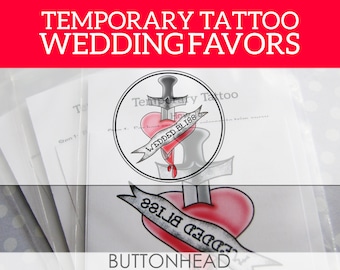 Regalos de boda de rock and roll: regalos de boda de heavy metal alternativo, punk y psicobilly: juego de 12 tatuajes temporales