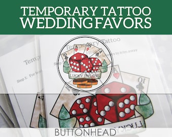 Recuerdos de boda de Las Vegas: tatuajes temporales (juego de 12)