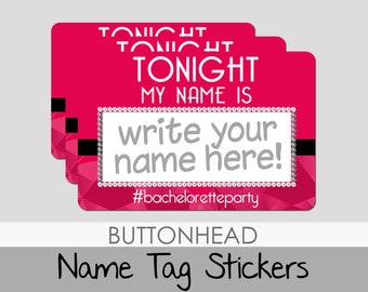 10 Bachelorette Party Name Tags - Bachelorette Name Tags Stickers