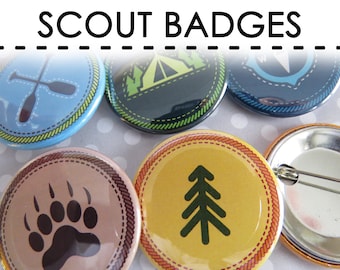 Scout Badges, Merit Badges Pins - Russell Up Costume Badges Pins - Outdoor Nature Camp Badges Pins - Set of 10 or 30