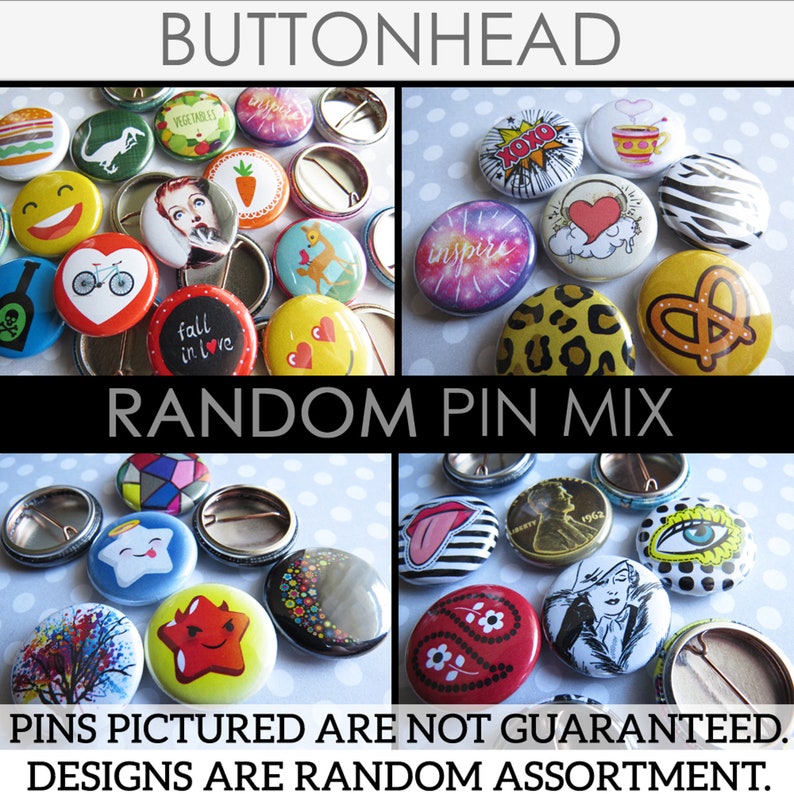 Small Prizes for Adults for Work, Fun Prizes for Students Home School, Cool Mini Prizes for Kids Bulk, Random Pin Back Button Pins, Bulk Lot image 2