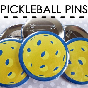 Gift for Pickleball Players, Pickleball Pins Buttons, Pinback Button Pin Set